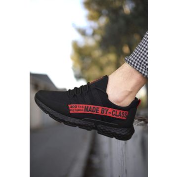 Riccon 0012SANTO Siyah Kırmızı Erkek Sneaker