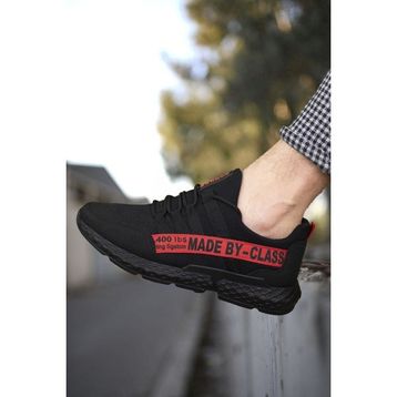Riccon 0012SANTO Siyah Kırmızı Erkek Sneaker