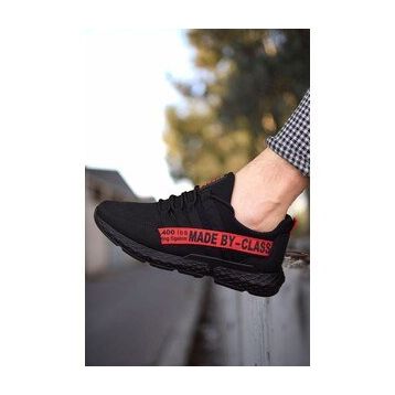 Riccon 0012SANTO Siyah Kırmızı Erkek Sneaker