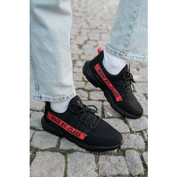 Riccon 0012SANTO Siyah Kırmızı Erkek Sneaker