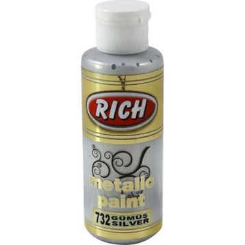 Rich 0732 Metalik Gümüş 120 cc Akrilik Boya