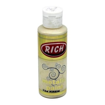 Rich 0734 120 CC Metalik Krem Akrilik Boya