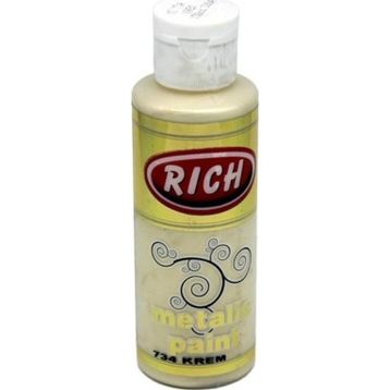 Rich 0734 120 CC Metalik Krem Akrilik Boya
