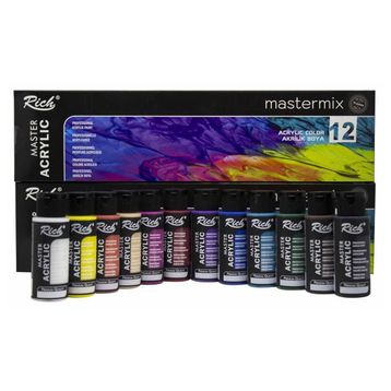Rich 12 Renk x 60 cc Mastermix Akrilik Boya Seti