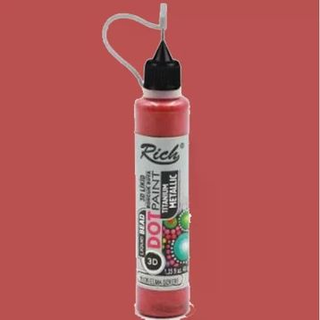 Rich 15126 Dot Paint Titanium Metalik Elma Şekeri Boncuk Boya