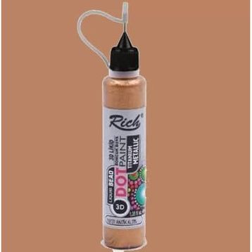 Rich 15131 Dot Paint Titanium Metalik Antik Altın Boncuk Boya