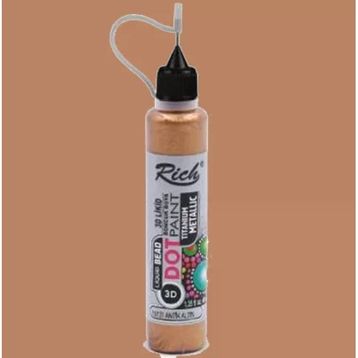Rich 15131 Dot Paint Titanium Metalik Antik Altın Boncuk Boya