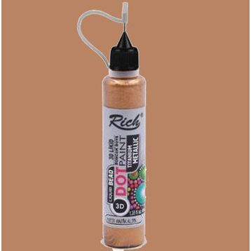 Rich 15131 Dot Paint Titanium Metalik Antik Altın Boncuk Boya