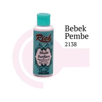 Rich 2138 Bebek Pembe 120 cc Multi Surface Akrilik Boya