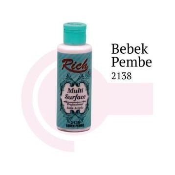 Rich 2138 Bebek Pembe 120 cc Multi Surface Akrilik Boya