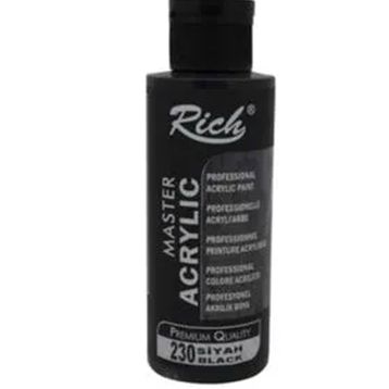 Rich 230 Siyah 120 cc Master Acrylic Akrilik Boya