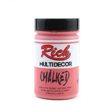 Rich 4524 Antik Pembe 100 ml Multi Decor Chalked Akrilik Boya