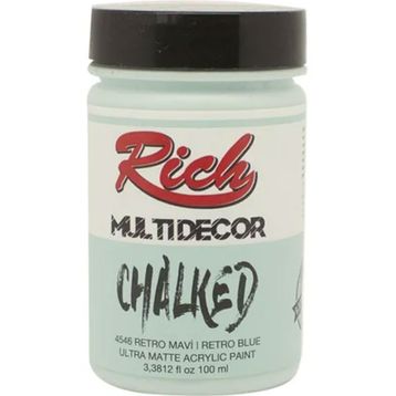 Rich 4546 Retro Mavi 100 ml Multi Decor Chalked Akrilik Boya