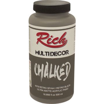 Rich 4578 Retro Siyah 500 ml Multi Decor Chalked Akrilik Boya