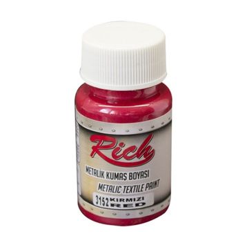 Rich 50 cc Metalik 3152 Kırmızı Kumaş Boyası