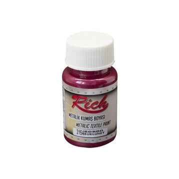 Rich 50 cc Metalik Bordo 3154 Kumaş Boyası