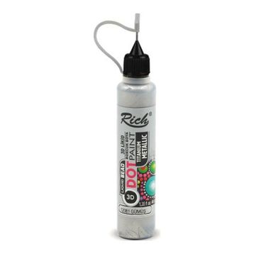 Rich 5795181 3D Dot Paint Metalik Likit 40 cc 12081 Gümüş Boncuk Boya
