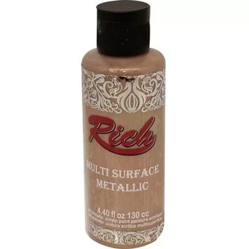 Rich 6530 Pudra Pembe Multi Surface Metalik Her Yüzey İçin 120 ml Akrilik Boya