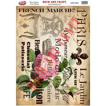 Rich 8042 Pirinç A3 Dekupaj Kağıdı