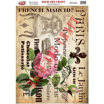 Rich 8042 Pirinç A3 Dekupaj Kağıdı