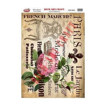 Rich 8042 Pirinç A3 Dekupaj Kağıdı