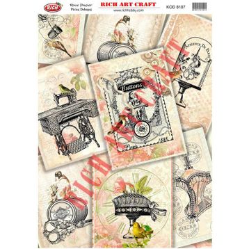 Rich 8107 Pirinç A3 Dekupaj Kağıdı