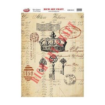 Rich 8121 Pirinç A3 Dekupaj Kağıdı