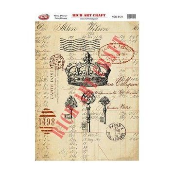 Rich 8121 Pirinç A3 Dekupaj Kağıdı