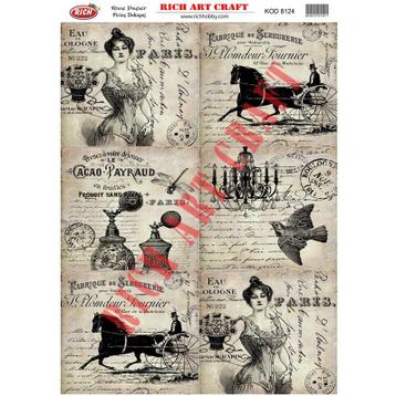 Rich 8124 Pirinç A3 Dekupaj Kağıdı