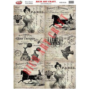 Rich 8124 Pirinç A3 Dekupaj Kağıdı