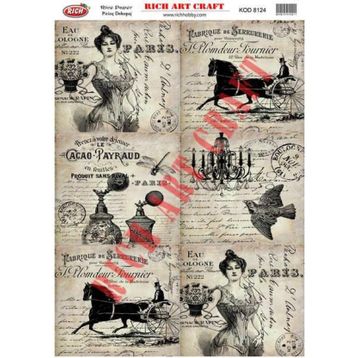 Rich 8124 Pirinç A3 Dekupaj Kağıdı