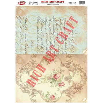 Rich 8126 Pirinç A3 Dekupaj Kağıdı