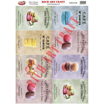 Rich 8136 Pirinç A3 Dekupaj Kağıdı
