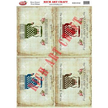Rich 8142 Pirinç A3 Dekupaj Kağıdı
