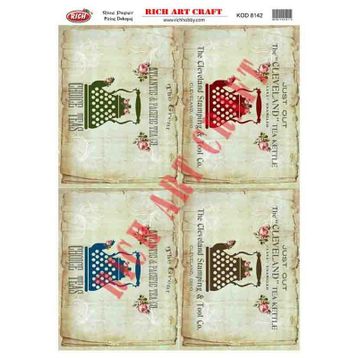 Rich 8142 Pirinç A3 Dekupaj Kağıdı