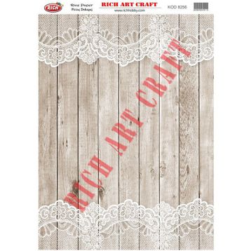 Rich 8256 Pirinç A3 Dekupaj Kağıdı