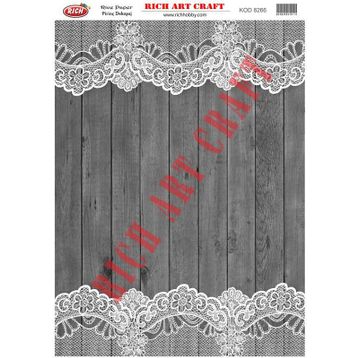 Rich 8266 Pirinç A3 Dekupaj Kağıdı