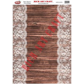 Rich 8278 Pirinç A3 Dekupaj Kağıdı