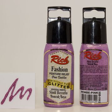 Rich 962 Pembe 60 cc Simli Boyutlu Boncuk Boya