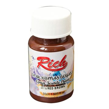 Rich Akrilik Kızıl Kahve 50 cc Kumaş Boyası