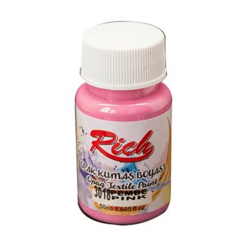 Rich Akrilik Pembe 50 cc Kumaş Boyası