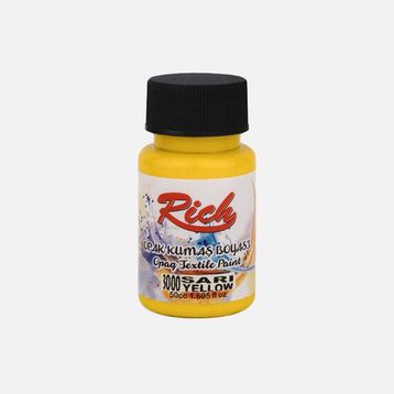 Rich Akrilik Sarı 50 cc Kumaş Boyası