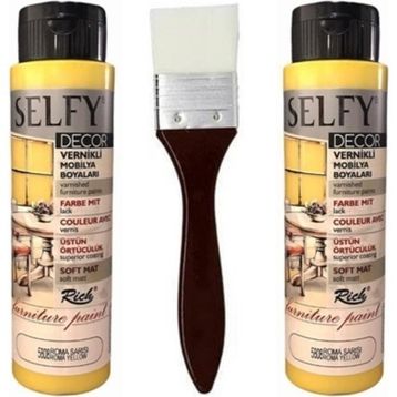 Rich Boya 5808 Roma Sarısı 500 CC Selfy Decor Vernikli Boya