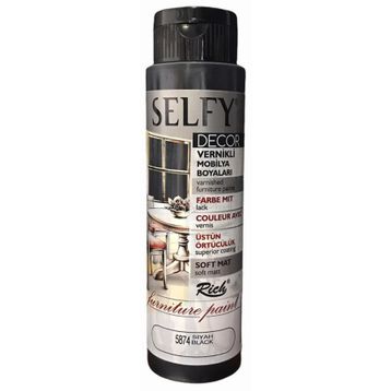 Rich Boya 5874 Siyah 500 CC Selfy Decor Vernikli Boya