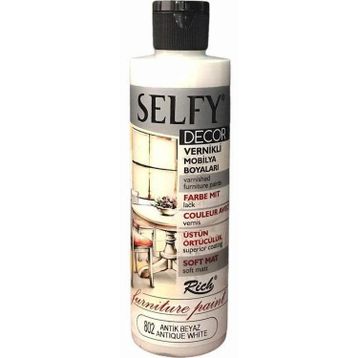 Rich Boya 802 Antik Beyaz 240 cc Selfy Decor Vernikli Mobilya Boyası