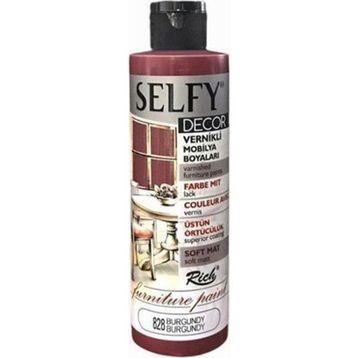 Rich Boya 828 Burgundy 240 cc Selfy Decor Vernikli Mobilya Boyası
