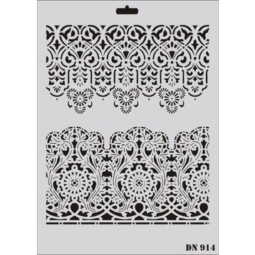 Rich Dantel Seri DN-914 35x25 cm Stencil