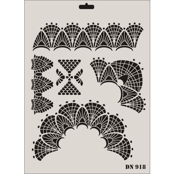 Rich Dantel Seri DN-918 35x25 cm Stencil