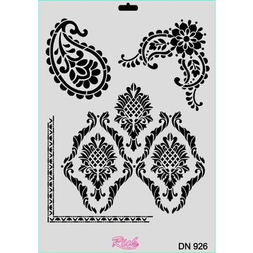 Rich Dantel Seri DN-926 35x25 cm Stencil