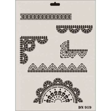 Rich DN-919 Dantel Stencil 25x35 cm Boyama Şablonu